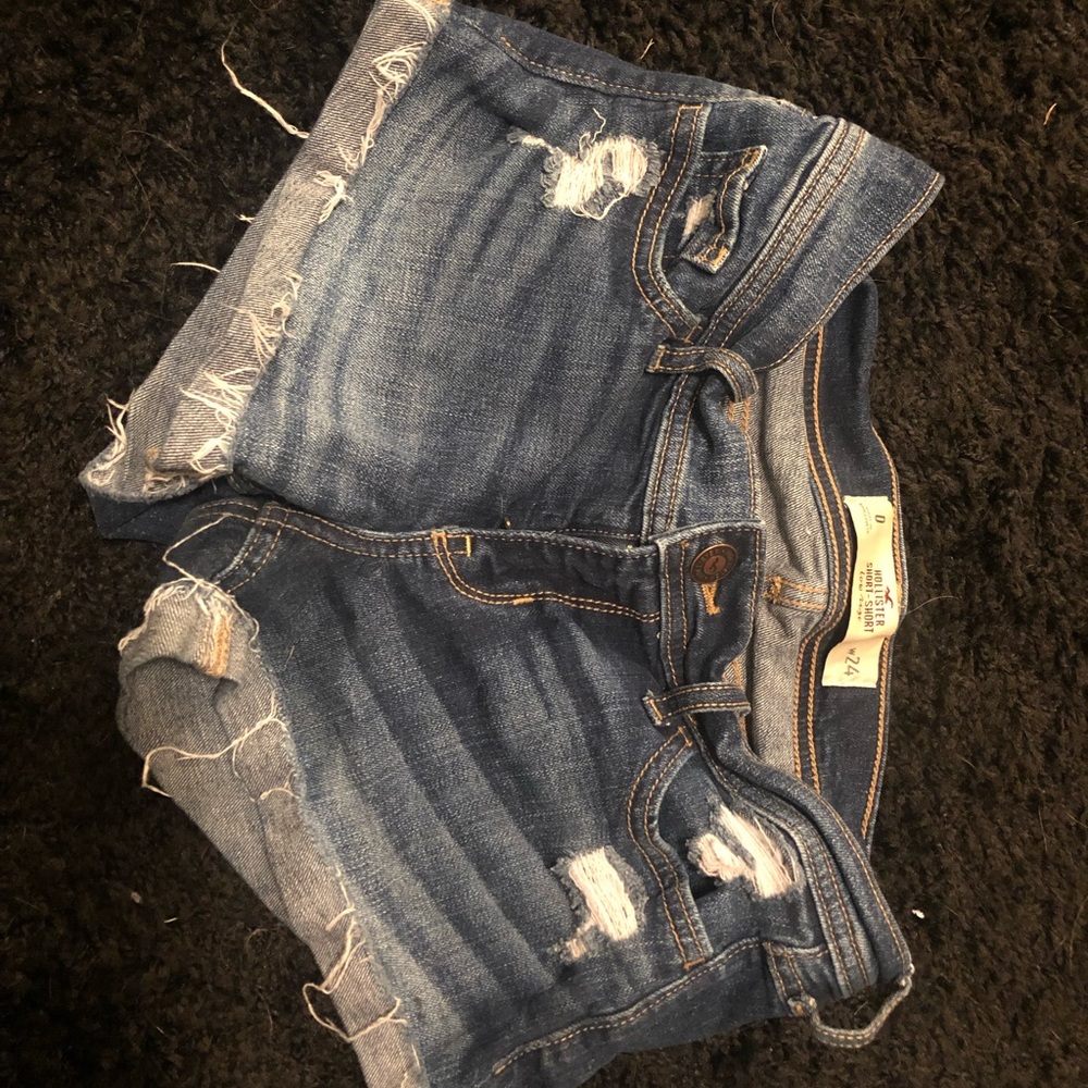 Dark wash denim Hollister shorts
